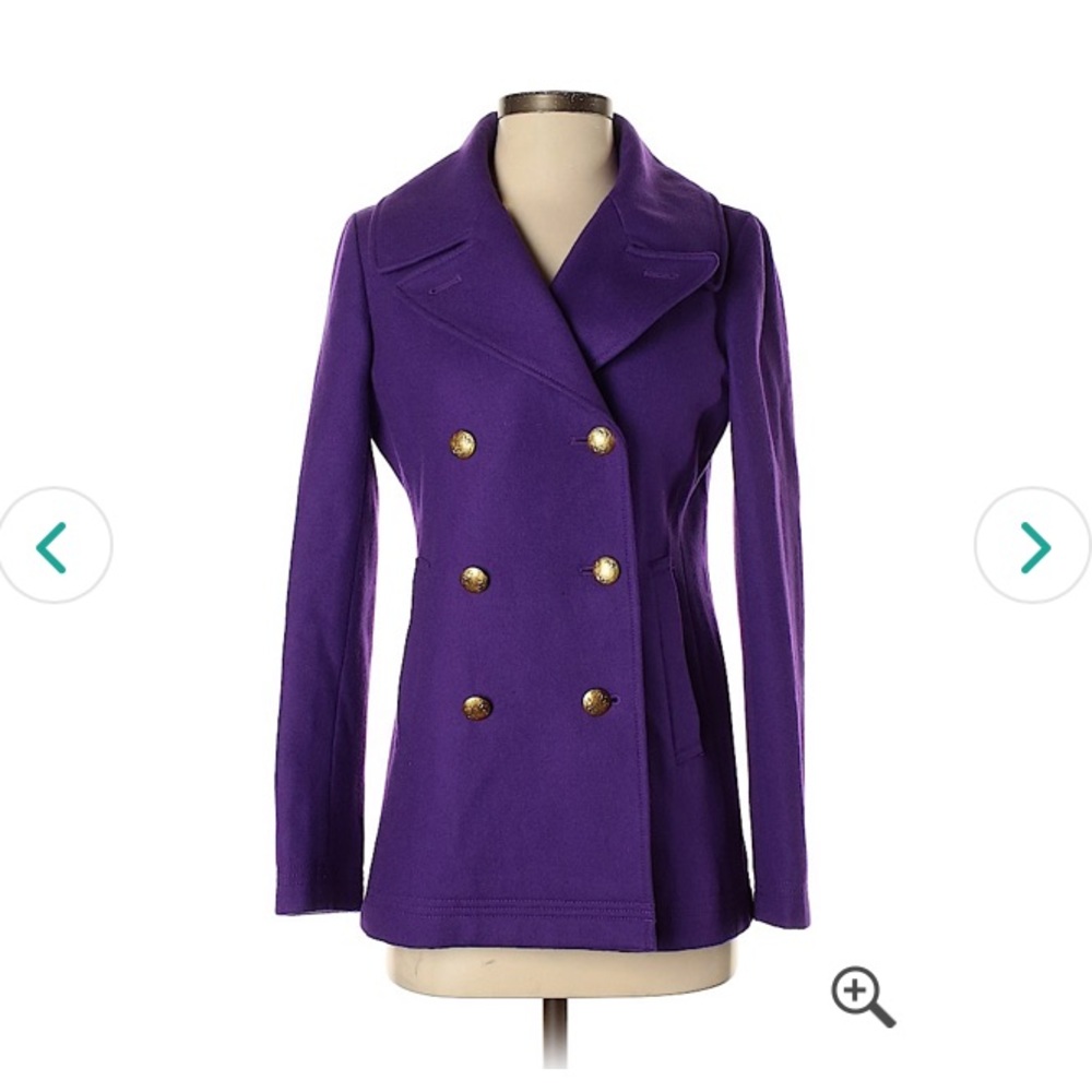 Jcrew 0 purple coat